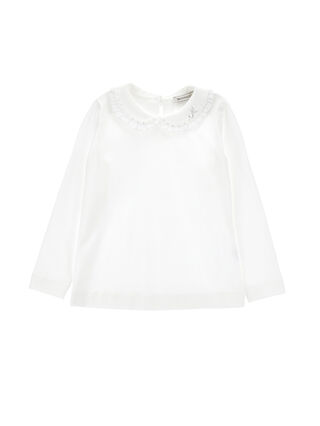 Pullover mit Rüschenkragen