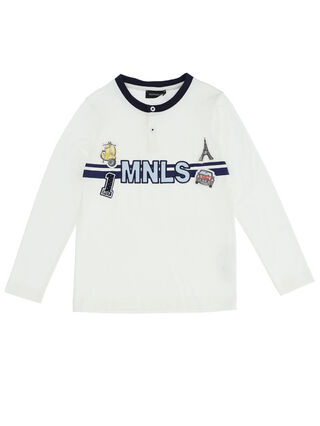 Jersey T-shirt with mnls print