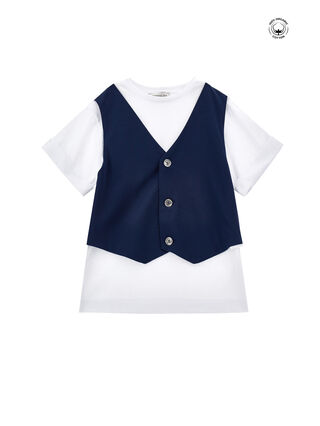 Jersey T-shirt with vest