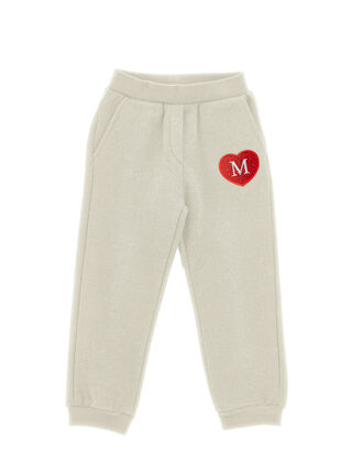 Jogger with rhinestone heart