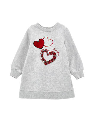 Heart sweatshirt dress