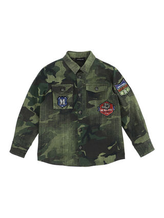 Camisa gabardina mimética parche