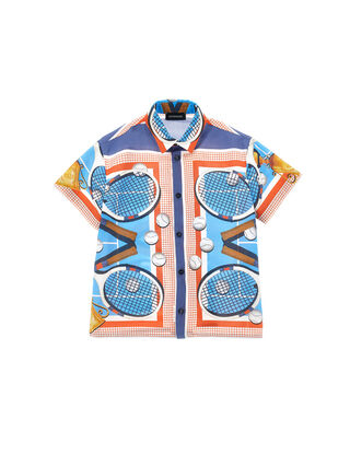 Printed poplin shirt