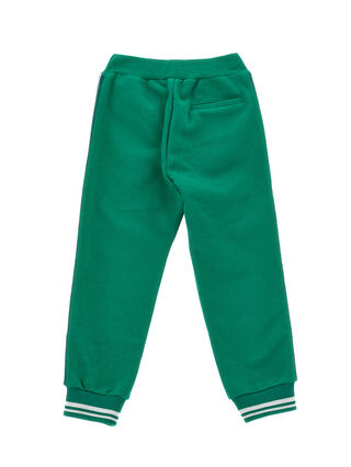 Fleece joggers with coloured bands