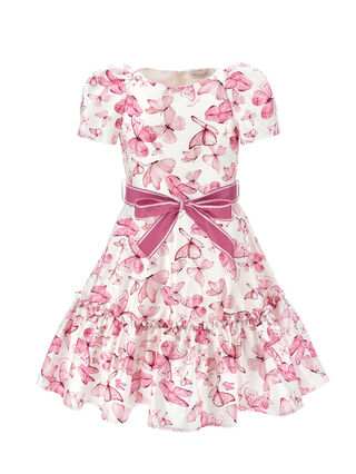 Robe en satin de coton imprimé papillons