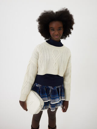 Jupe écossaise à volants