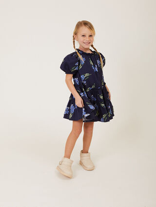 Floral print flared dress