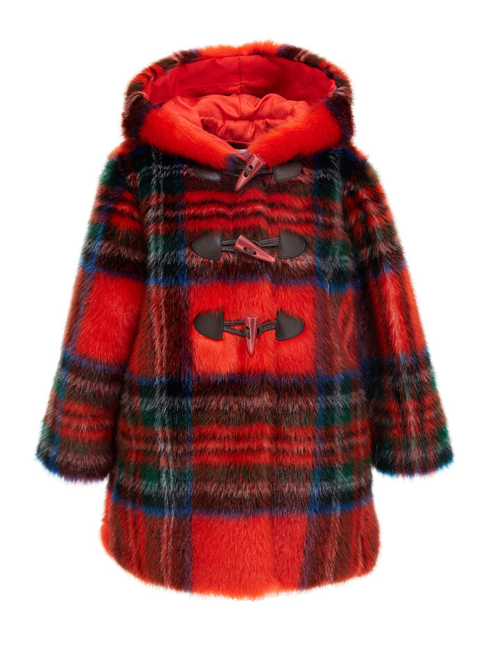 Cappottino peluche con cappuccio Monnalisa Bambina Abbigliamento Cappotti e giubbotti Soprabiti Cappotti 