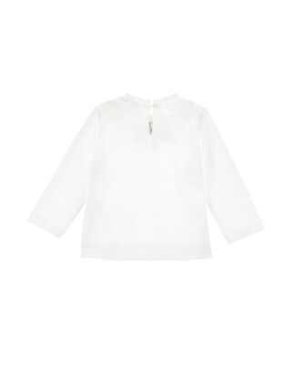 футболка с воротником-бантом