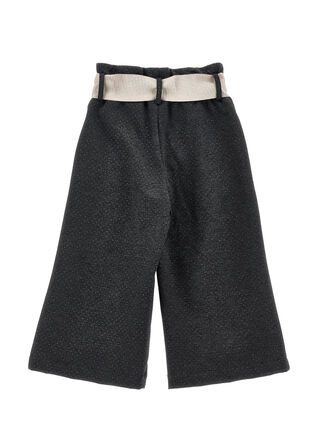 Glitter polka dot cropped trousers