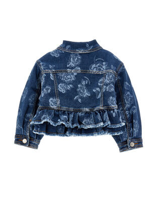 Chaqueta vaquera con estampado floral