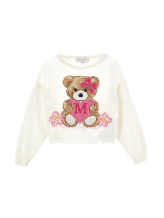 Jacquard pullover with cashmere