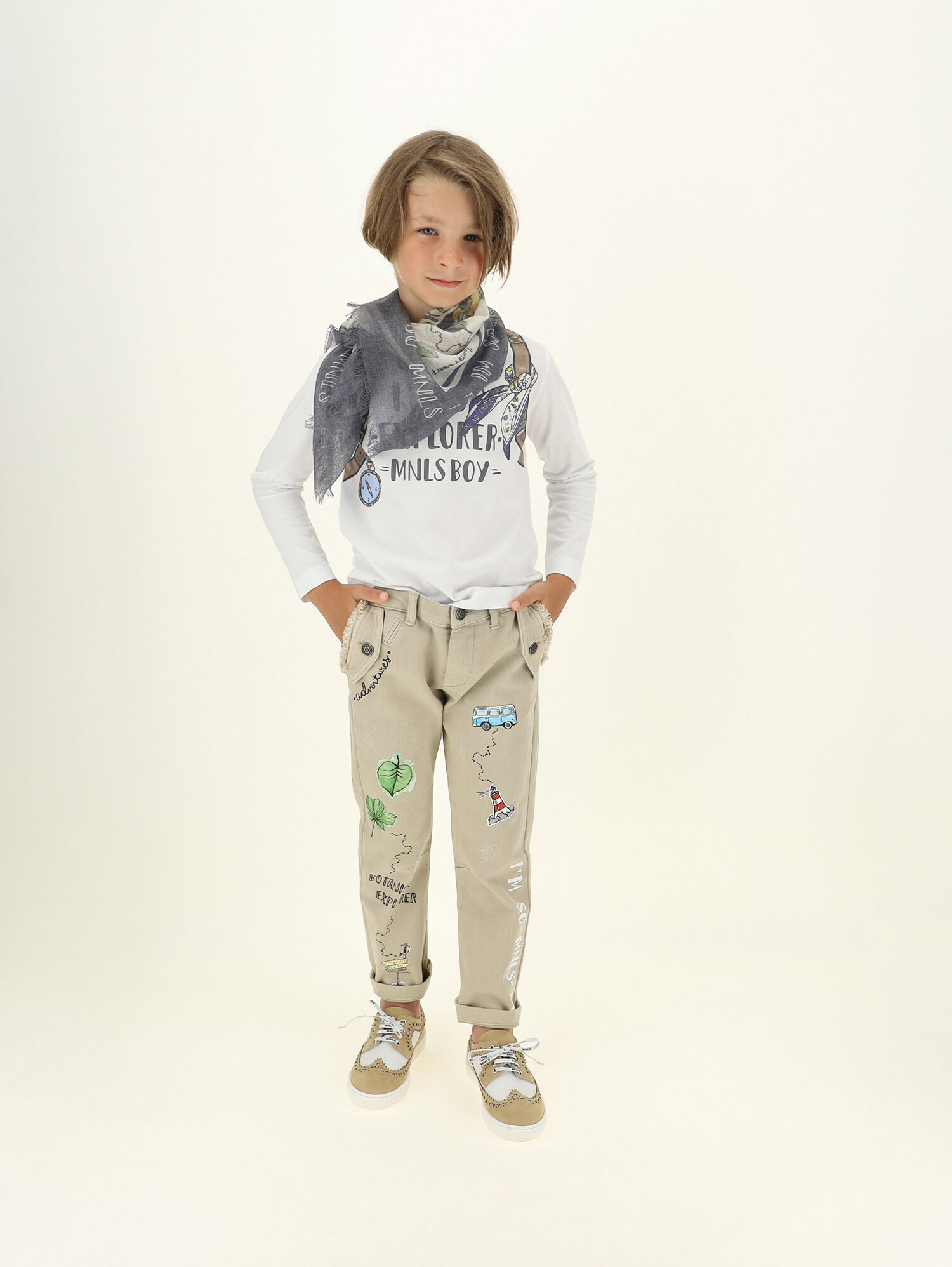 Jogger logomania Monnalisa Bambina Abbigliamento Pantaloni e jeans Pantaloni Joggers 