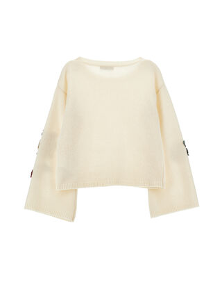 Sweater with embroidered sleeves