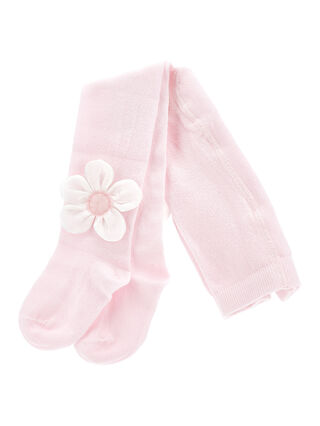 Хлопковые колготки с цветочным узором