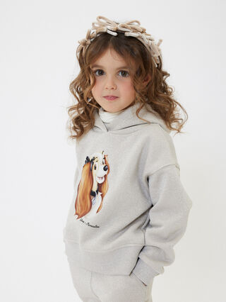 Sweat à capuche lurex La Belle et le Clochard