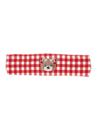 Gingham teddy hair band