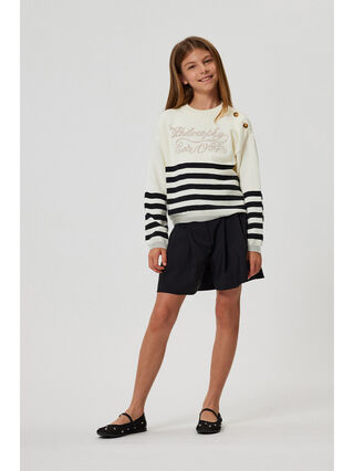 Шорты со складками и поясом-бантом