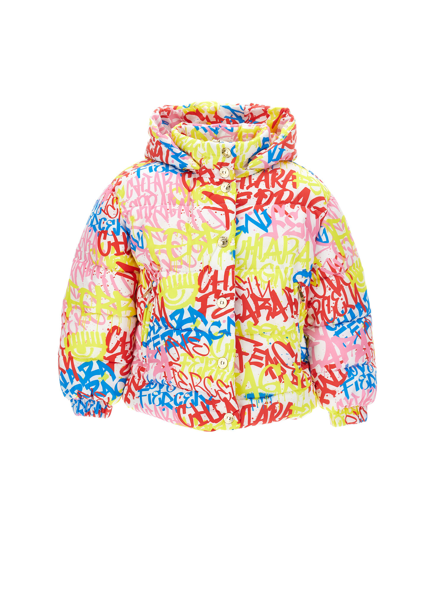 CF Graffiti technical down jacket with recycled padding