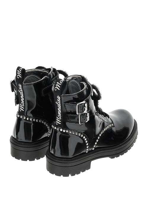 express combat boots with rhinestones