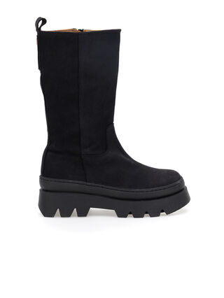 Sheepskin nubuck and nappa boots