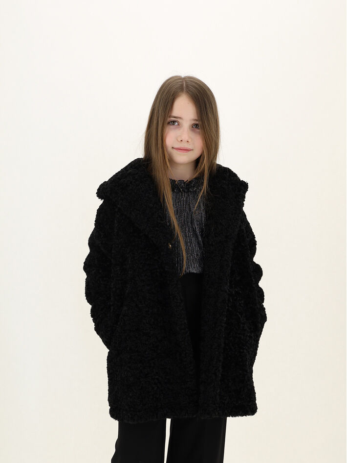 Monnalisa Bambina Abbigliamento Cappotti e giubbotti Soprabiti Cappotti Cappotto peluche stampa animalier 