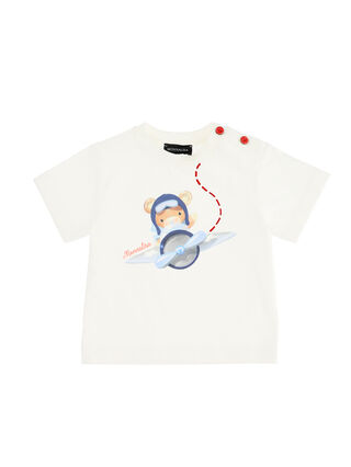 Jersey T-shirt with aviator teddy print