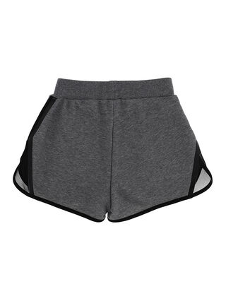 Sweatpant shorts with side stripes