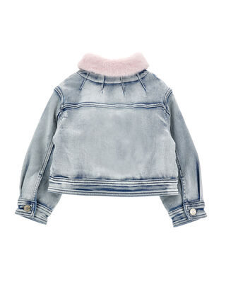 Chaqueta de piel con pedrería