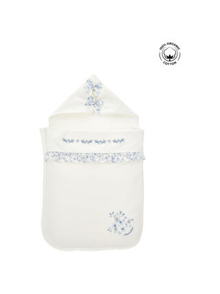 Sleeping bag with bows and embroidery