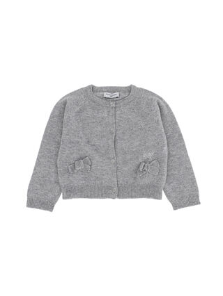 Angora wool mix cardigan with bows