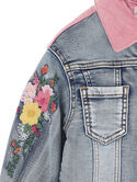 Embroidered denim jacket girl | Monnalisa Greece