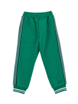 Fleece joggers with coloured bands