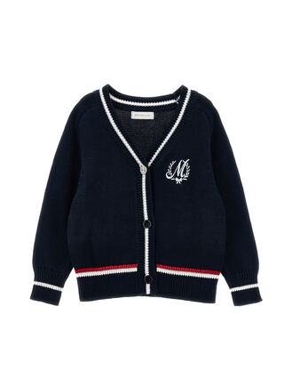 Cardigan embroidery logo buttons