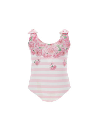 One-piece swimsuit with bows