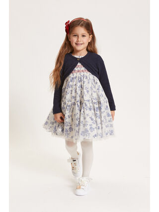 Vestito floreale con ricami