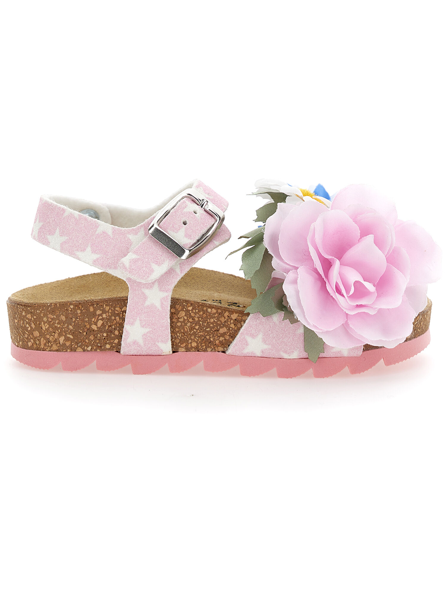 Sandali con fiori applicati bambina Monnalisa Italia