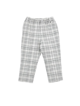 Check jersey trousers