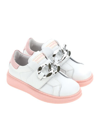 Nappa sneakers with chain