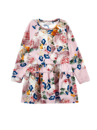 Baroque rose jersey dress