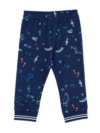 Printed fleece joggers