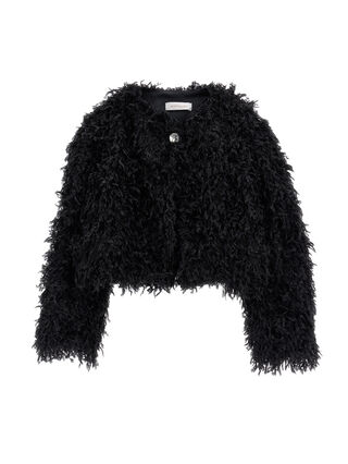 Feather-effect bolero