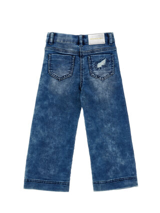 Stretch jeans with rhinestones