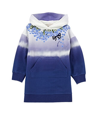 Платье из футера с эффектом деграде