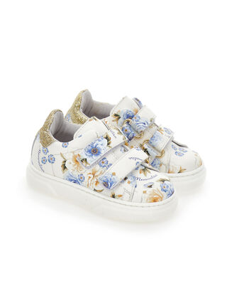 Кроссовки с маленькими цветами и блестками