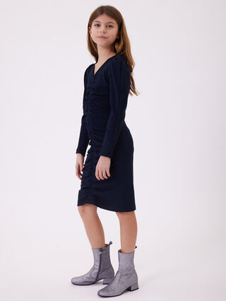 Драпированное платье из пунто милано