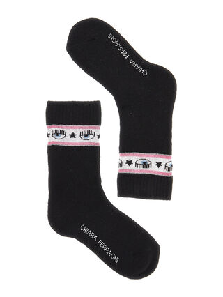 Baumwollsocken mit Logomaniestreifen