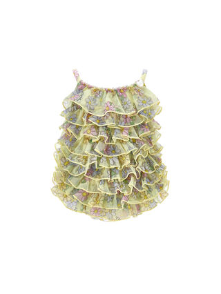 One-piece swimsuit with ruffles