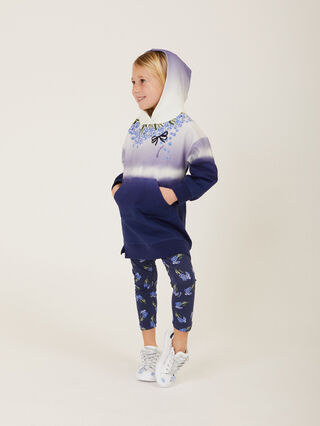 Платье из футера с эффектом деграде