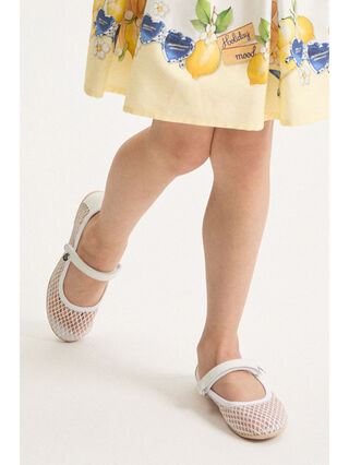 Glitter Mesh Ballerinas